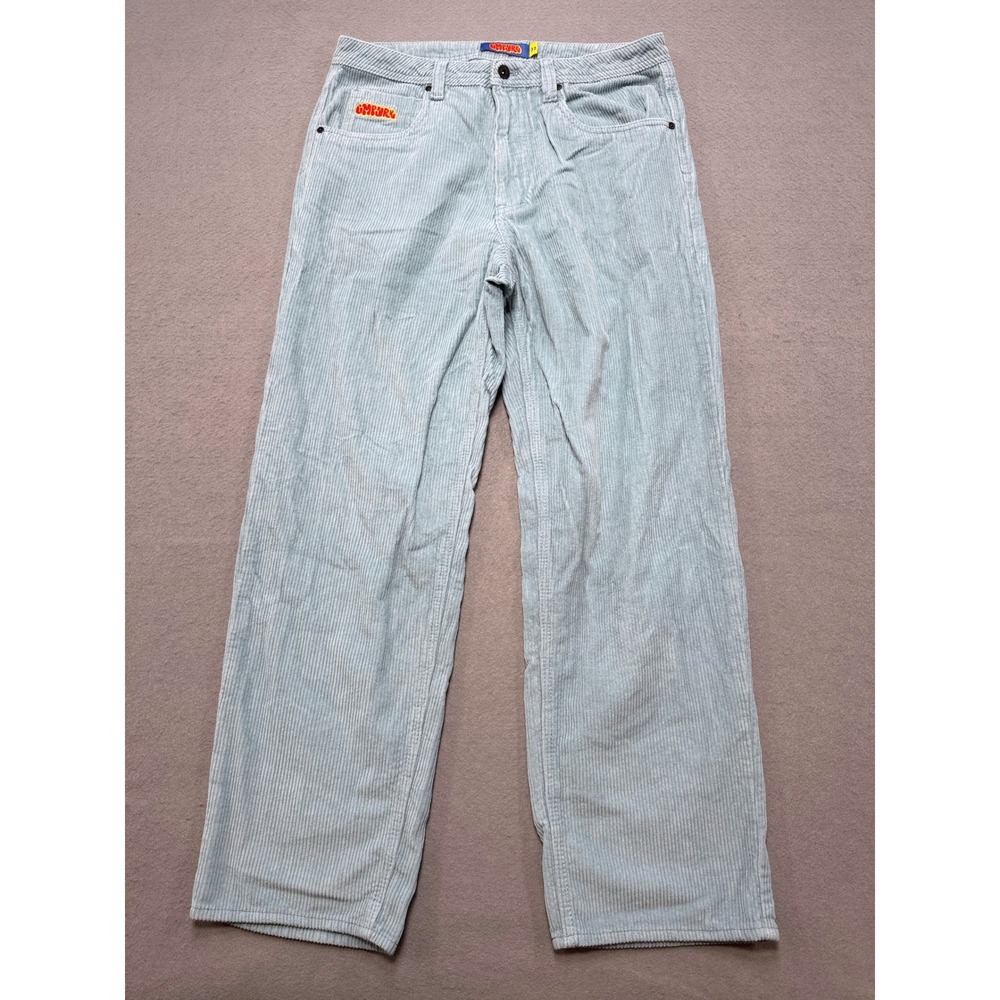 Vintage Empyre Corduroy Pants Sz 32 Light Blue Relaxed Wide Leg Skate Streetwear